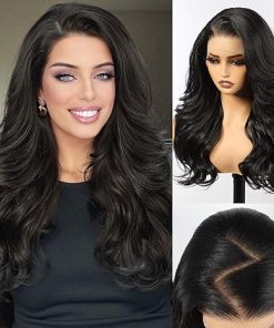 Wig store-Long Hair-HAIRCUBE 13×6 HD Synthetic Lace Front Wig- 24 Inch Black Synthetic Lace Front Wig