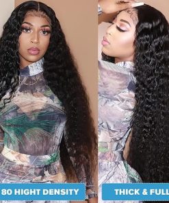 Wig store-Long Hair-Deep Wave Lace Front Wig Human Hair 13×4 Curly Lace Frontal Wigs for Black Women Water Wave Wig Human Hair Pre Plucked with Baby Hair 180 Density Kinky Curly Wet and Wavy Glueless Wigs Human Hair 2