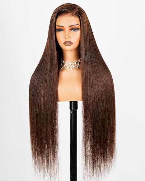 Wig store-Long Hair-Arabella 5×6 Glueless Wigs Human Hair Pre Plucked Pre Cut Lace 220% Density 4# Brown Straight Lace Front Wig Human Hair 12A Real Pre Bleached Knots Wear and Go Glueless Wig (28inch- 5X6 Straight Wig) Wig store-Long Hair-Arabella 5x6 Glueless Wigs Human Hair Pre Plucked Pre Cut Lace 220% Density 4# Brown Straight Lace Front Wig Human Hair 12A Real Pre Bleached Knots Wear and Go Glueless Wig (28inch- 5X6 Straight Wig)