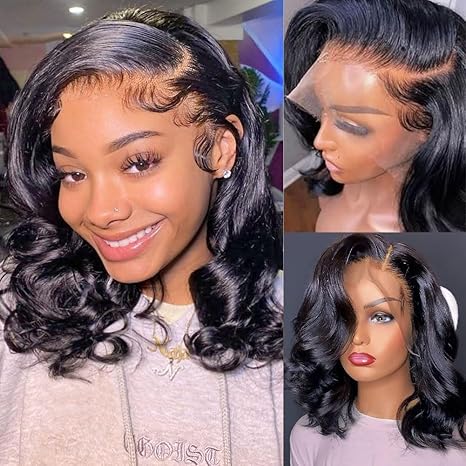 Wig store-Thick-Body Wave Bob Wig Human Hair 13×4 HD Lace Front Wigs Human Hair Pre Plucked 180% Density Glueless Wig Bob Wigs for Black Women Body Wave Lace Frontal Wigs Human Hair Natural Black 14 Inch Wig store-Thick-Body Wave Bob Wig Human Hair 13x4 HD Lace Front Wigs Human Hair Pre Plucked 180% Density Glueless Wig Bob Wigs for Black Women Body Wave Lace Frontal Wigs Human Hair Natural Black 14 Inch