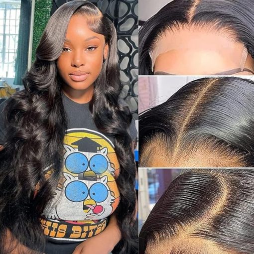 Wig store-5x5 HD Lace Closure Wigs Human Hair-5x5 HD Transparent Lace Front Wigs Human Hair Pre Plucked with Baby Hair 180% Density Brazilian Body Wave Human Hair Wigs for Black Women Full and Thick(Body Wave Wig- 20 Inch) - Image 2