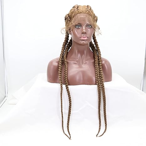 Wig store-Curly-xiweiya 36inch Mixed Goldend Blonde Braids Wig 4xTwist Double Dutch Braids 100% Hand Made Braided Wig with Baby Hairs Ash Brown Cornrow Braids Wig For Women Wig store-Curly-xiweiya 36inch Mixed Goldend Blonde Braids Wig 4xTwist Double Dutch Braids 100% Hand Made Braided Wig with Baby Hairs Ash Brown Cornrow Braids Wig For Women