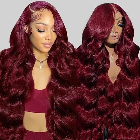 Wig store-99J Burgundy Ready to Wear Glueless Wig-9X6 Wear and Go Glueless Wigs Human Hair Body Wave 200% Density HD Lace Front Wigs Human Hair Cherry Red Colored Brazilian Pre Plucked Pre Cut 99J Burgundy Ready to Wear Glueless Wigs (28 Inch) Wig store-99J Burgundy Ready to Wear Glueless Wig-9X6 Wear and Go Glueless Wigs Human Hair Body Wave 200% Density HD Lace Front Wigs Human Hair Cherry Red Colored Brazilian Pre Plucked Pre Cut 99J Burgundy Ready to Wear Glueless Wigs (28 Inch)