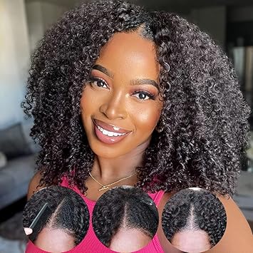 Wig store-Curly-Nadula V Part Kinky Curly Wigs Human Hair No Leave Out Upgraded U Part Wigs for Women Affordable 4C Afro Curly Vpart Wigs Clip in Half Wig Beginner Friendly 150% Density Natural Color 16inch 2 Wig store-Curly-Nadula V Part Kinky Curly Wigs Human Hair No Leave Out Upgraded U Part Wigs for Women Affordable 4C Afro Curly Vpart Wigs Clip in Half Wig Beginner Friendly 150% Density Natural Color 16inch - Image 2