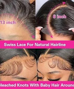 Wig store-Wavy-30 Inch 250 Density 13×6 Lace Front Human Hair Wigs With Baby Hair #1 Dark Black Body Wave Lace Frontal Wigs For Women HD Transparent Lace Wigs 280g 2
