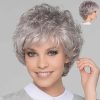 Wig store-Wavy-Women Long Ombre Blonde Wigs with Bangs 24 Inch Charming Curly Wavy Wigs Natural Looking Synthetic Layered Wig for Daily Party Use 4