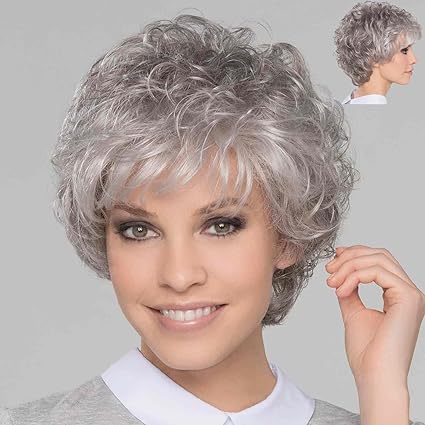 Wig store-Thick-GNIMEGIL Short Grey Elderly Wigs Curly Wigs for White Women Gray Pixie Cut Wig with Bangs Layered Synthetic Natural Hairstyles Old Lady Costume Senior Ladies Wig Wig store-Thick-GNIMEGIL Short Grey Elderly Wigs Curly Wigs for White Women Gray Pixie Cut Wig with Bangs Layered Synthetic Natural Hairstyles Old Lady Costume Senior Ladies Wig