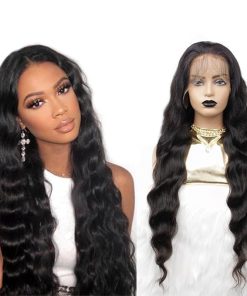 Wig store-Wavy-360 Lace Front Wigs Human Hair Pre Plucked-Glueless Virgin Human Hair Wave 360 Lace Frontal Wigs for Black Women With Baby hair (360 lace front wigs human hair loose wave