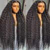 Wig store-Curly-250 density Deep Wave Lace Front Wigs Human Hair 13×6 Deep Curly Frontal Wigs Human Hair Glueless HD Lace Front Wigs Human Hair Pre Plucked with Baby Hair for Women
