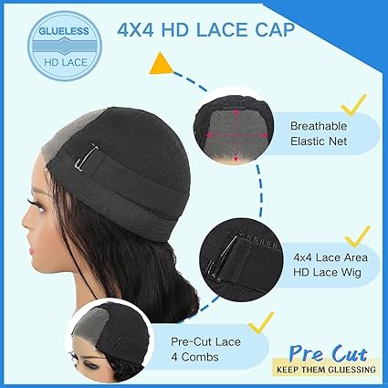 Wig store-Straight-Wear and Go Glueless Wigs Human Hair Pre Plukced Pre Cut Bob Wig Human Hair 4×4 Lace Closure Glueless Wigs for Black Women Straight Lace Front Wigs for Beginner Bob Wig (12Inch) 2 Wig store-Straight-Wear and Go Glueless Wigs Human Hair Pre Plukced Pre Cut Bob Wig Human Hair 4x4 Lace Closure Glueless Wigs for Black Women Straight Lace Front Wigs for Beginner Bob Wig (12Inch) - Image 2