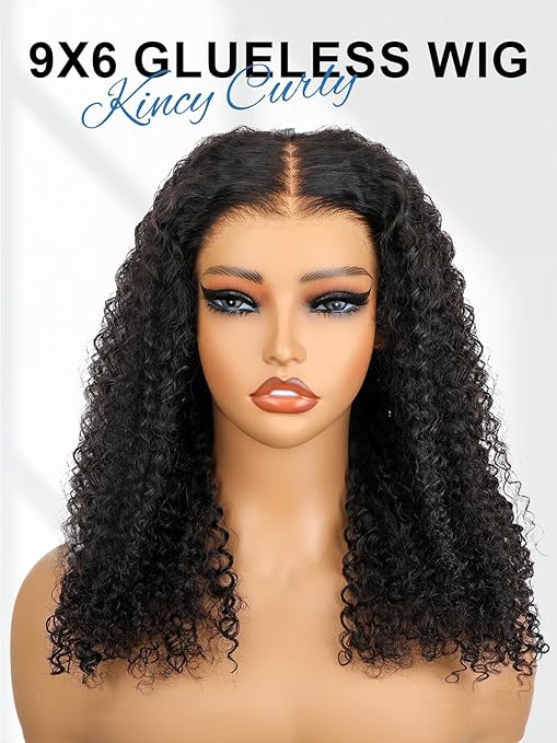 Wig store-Curly-M-Cap Kinky Curly Wear and Go 9×6 Glueless Wigs Human Hair Pre Plucked Pre Cut Pre Bleached Tiny Knots HD Lace Front Wig Human Hair 180% Density Kinky Curly Glueless Wig 20 Inch 2 Wig store-Curly-M-Cap Kinky Curly Wear and Go 9x6 Glueless Wigs Human Hair Pre Plucked Pre Cut Pre Bleached Tiny Knots HD Lace Front Wig Human Hair 180% Density Kinky Curly Glueless Wig 20 Inch - Image 2
