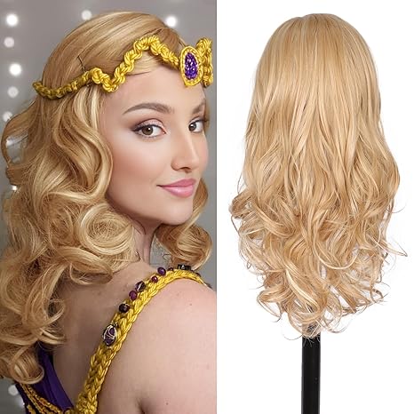 Wig store-Curly-Kalyss Women’s Long Curly Body Wavy Heat Resistant Blonde with Highlights Wig Synthetic Full Hair Wig for Women (Blonde with Highlights) 3 Wig store-Curly-Kalyss Women's Long Curly Body Wavy Heat Resistant Blonde with Highlights Wig Synthetic Full Hair Wig for Women (Blonde with Highlights) - Image 3