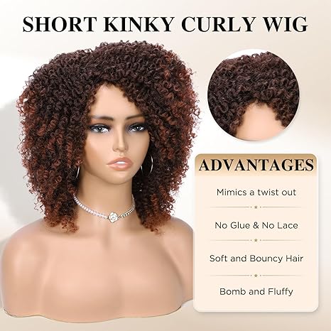 Wig store-Curly Wig Curly Wigs Kinky-Short Kinky Curly Wigs Side Part Wig Afro Bomb Curly Wig African American Wigs Heat Resistant Fiber Kinky Synthetic Full Wigs for Black Women (1B/350#) 3 Wig store-Curly Wig Curly Wigs Kinky-Short Kinky Curly Wigs Side Part Wig Afro Bomb Curly Wig African American Wigs Heat Resistant Fiber Kinky Synthetic Full Wigs for Black Women (1B/350#) - Image 3