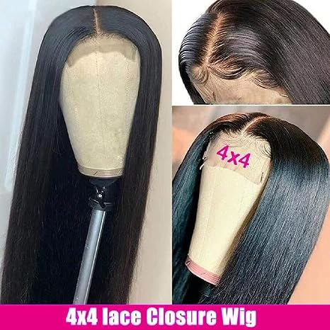 Wig store-Straight-4×4 Lace Closure Wigs Human Hair Straight Lace Front Wigs Human Hair Pre Plucked with Baby Hair Glueless Long Human Hair Wigs for Black Women 150% Density 30 inch Straight Wig Human Hair 3 Wig store-Straight-4x4 Lace Closure Wigs Human Hair Straight Lace Front Wigs Human Hair Pre Plucked with Baby Hair Glueless Long Human Hair Wigs for Black Women 150% Density 30 inch Straight Wig Human Hair - Image 3
