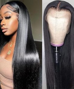 Wig store-Wavy-NewYou Straight Lace Front Wigs Human Hair Pre Plucked for Black Women 13×4 Lace Frontal Wigs Human Hair 180% Density Brazilian Glueless Wigs Human Hair 22 Inch 2