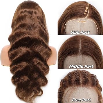 Wig store-Wavy-Chocolate Brown Body Wave Lace Front Wigs Human Hair Pre Plucked 13×4 HD Lace Front Wigs Body Wave Colored Wigs Human Hair 180% Density Glueless Brown Wigs for Women Real Hair Wigs 3 Wig store-Wavy-Chocolate Brown Body Wave Lace Front Wigs Human Hair Pre Plucked 13x4 HD Lace Front Wigs Body Wave Colored Wigs Human Hair 180% Density Glueless Brown Wigs for Women Real Hair Wigs - Image 3
