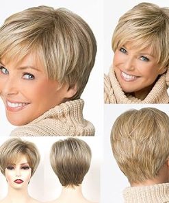 Wig store-Straight-Aisaide Short Straight Omber Brown Pixie Cut Layered Hair Wig for Women Highlight Blonde Cut Shaggy Layered Wig With Bangs Synthetic Wigs For Daily Use Wig store-Straight-Aisaide Short Straight Omber Brown Pixie Cut Layered Hair Wig for Women Highlight Blonde Cut Shaggy Layered Wig With Bangs Synthetic Wigs For Daily Use