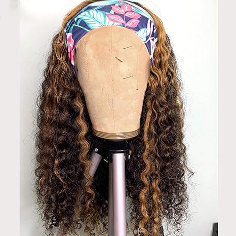 Wig store-Curly-YMS Headband Wig Human Hair 2/30 Highlight None Lace Front Wigs Human Hair Curly Headband Wigs for Black Women 150% Density Human Hair Wigs(12 inch-Highlight 2/30) 2 Wig store-Curly-YMS Headband Wig Human Hair 2/30 Highlight None Lace Front Wigs Human Hair Curly Headband Wigs for Black Women 150% Density Human Hair Wigs(12 inch-Highlight 2/30) - Image 2