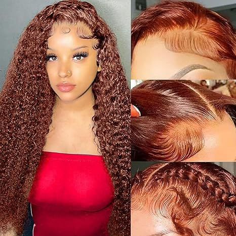 Wig store-Thick-250 Density Reddish Brown HD Lace Front Wigs Human Hair Bleached Knots 28 inch Auburn Red Deep Wave Transparent Lace Frontal Wig 13×4 Big Space Lace Ginger Red Colored Curly Wigs for Black Women Wig store-Thick-250 Density Reddish Brown HD Lace Front Wigs Human Hair Bleached Knots 28 inch Auburn Red Deep Wave Transparent Lace Frontal Wig 13x4 Big Space Lace Ginger Red Colored Curly Wigs for Black Women