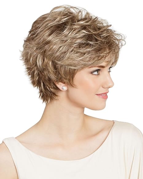 Wig store-Curly-Aisaide Short Dark Brown Mixed Highlight Ash Blonde Pixie Cut Layered Wig for Women-Highlight Ombre Blonde Pixie Cut Layered Wig Synthetic Short Hair Wig with Bangs for Daily Use (Blonde Mix Brown) 2 Wig store-Curly-Aisaide Short Dark Brown Mixed Highlight Ash Blonde Pixie Cut Layered Wig for Women-Highlight Ombre Blonde Pixie Cut Layered Wig Synthetic Short Hair Wig with Bangs for Daily Use (Blonde Mix Brown) - Image 2