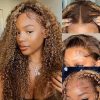 Wig store-Curly-U Part Human Hair Wig Curly 180% Density U Part Wig Brazilian Virgin Human Hair Wig for Black Women 10A Full Head Clip in Half Wig Glueless No Leave Out Lace Front Wigs (20 Inch) 5