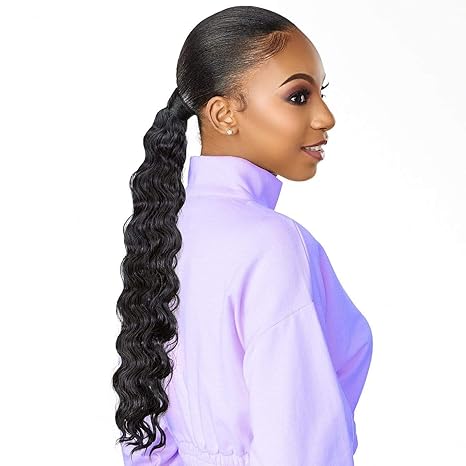 Wig store-Multicultural-Sensationnel Instant Up & Down Pony Wrap Half Wig UD 9 (1B Off Black) 3 Wig store-Multicultural-Sensationnel Instant Up & Down Pony Wrap Half Wig UD 9 (1B Off Black) - Image 3