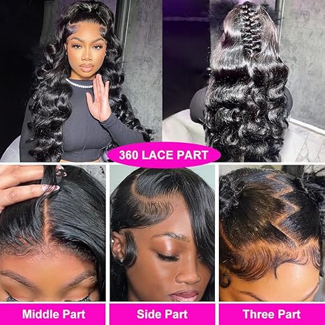 Wig store-Thick-26 Inch Invisi-Strap Hidden-Strap Transparent-Strap Snug Fit Body Wave 360 Lace Front Wigs Human Hair Wigs for Black Women 180% Density 360 HD Full Lace Wig Human Hair Pre Plucked Pre Bleached 2 Wig store-Thick-26 Inch Invisi-Strap Hidden-Strap Transparent-Strap Snug Fit Body Wave 360 Lace Front Wigs Human Hair Wigs for Black Women 180% Density 360 HD Full Lace Wig Human Hair Pre Plucked Pre Bleached - Image 2