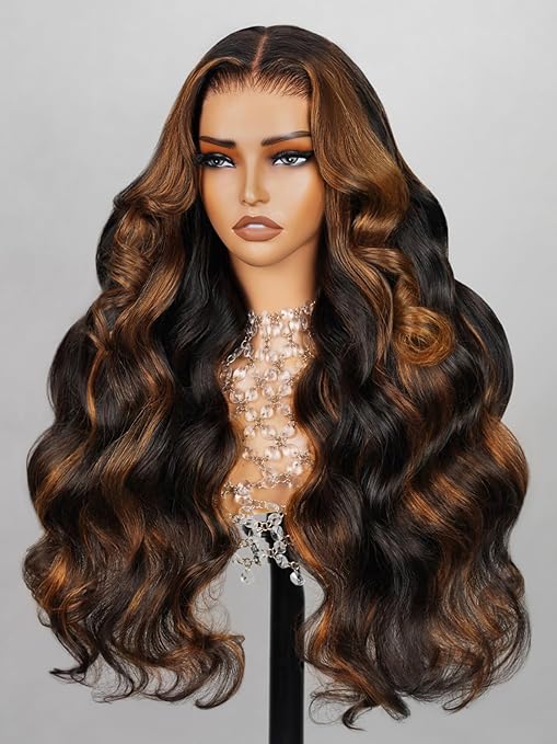 Wig store-Thick-MEGALOOK 6×5 Wear and Go Glueless Wigs Human Hair 12A Highlight Body Wave Wig 220% Density Ombre Closure Wig Glueless Wig Pre Plucked Pre Cut HD Lace Bleached Tiny Knots 24 Inch 1BP30 Wig store-Thick-MEGALOOK 6x5 Wear and Go Glueless Wigs Human Hair 12A Highlight Body Wave Wig 220% Density Ombre Closure Wig Glueless Wig Pre Plucked Pre Cut HD Lace Bleached Tiny Knots 24 Inch 1BP30