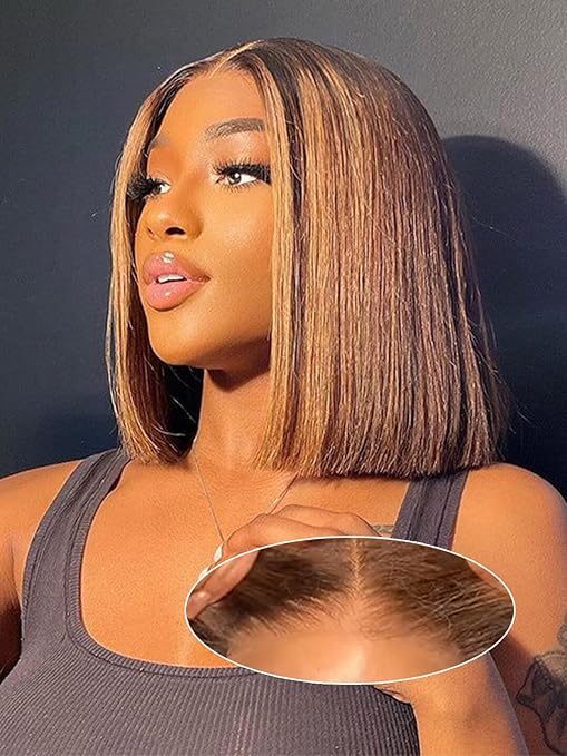 Wig store-Straight-12 Inch Glueless Ombre Bob Wig Human Hair Pre Plucked Pre Cut-7×5 HD Lace Wear and Go Glueless Wigs Human Hair Wig store-Straight-12 Inch Glueless Ombre Bob Wig Human Hair Pre Plucked Pre Cut-7x5 HD Lace Wear and Go Glueless Wigs Human Hair
