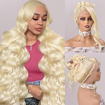 Wig store-Long Hair-30 Inch 613 360 Lace Front Wig Human Hair Full Lace Blonde Wig Human Hair 200% Density Blonde Body Wave Lace Front Wigs Human Hair Pre Plucked Real Bleached Knots (360 Blonde Wig) Wig store-Long Hair-30 Inch 613 360 Lace Front Wig Human Hair Full Lace Blonde Wig Human Hair 200% Density Blonde Body Wave Lace Front Wigs Human Hair Pre Plucked Real Bleached Knots (360 Blonde Wig)