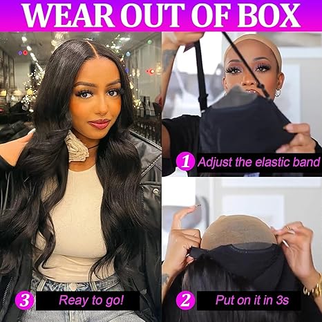 Wig store-Wavy-IWISH 210% Density Wear and Go Glueless Wigs Human Hair Pre Plucked Pre Cut for Beginner 5×5 HD Lace Closure Wigs Human Hair Body Wave Lace Front Wigs No Glue Ready to Wear Natural Black Color 34 Inch 2 Wig store-Wavy-IWISH 210% Density Wear and Go Glueless Wigs Human Hair Pre Plucked Pre Cut for Beginner 5x5 HD Lace Closure Wigs Human Hair Body Wave Lace Front Wigs No Glue Ready to Wear Natural Black Color 34 Inch - Image 2