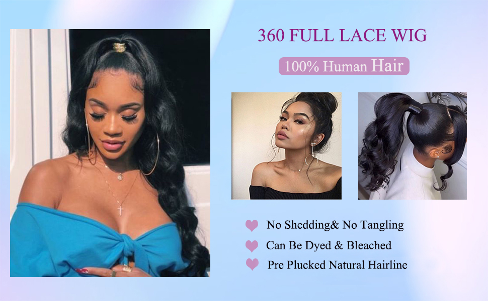 360 lace front wigs human hair