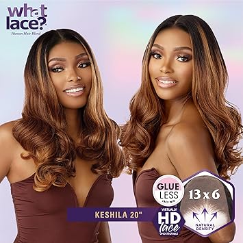 Wig store-Wavy-Sensationnel What lace 13×6 Wigs – keshila 20 inch human hair blend lacefrontal glueless synthetic with natural density preplucked hairline (1B OFFBLACK) 3 Wig store-Wavy-Sensationnel What lace 13x6 Wigs - keshila 20 inch human hair blend lacefrontal glueless synthetic with natural density preplucked hairline (1B OFFBLACK) - Image 3