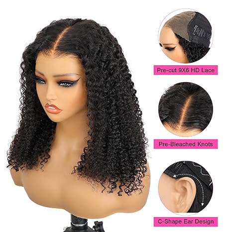 Wig store-Curly-ISEE M-Cap Kinky Curly Wear Go Glueless Wigs Human Hair Pre Plucked Pre Cut Bleached Knots 9×6 HD Lace Glueless Human Hair Wigs For Women 24 Inch 2 Wig store-Curly-ISEE M-Cap Kinky Curly Wear Go Glueless Wigs Human Hair Pre Plucked Pre Cut Bleached Knots 9x6 HD Lace Glueless Human Hair Wigs For Women 24 Inch - Image 2