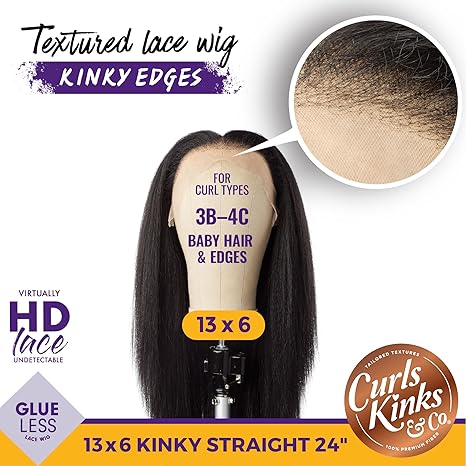 Wig store-Straight-Sensationnel Curls kinksandco kinkyedges wig – kinky straight 24 inch 13×6 lace frontal natural kinkytexture edged hairline for natural 3c to 4c hair textures (BALAYAGEGOLD) 2 Wig store-Straight-Sensationnel Curls kinksandco kinkyedges wig - kinky straight 24 inch 13x6 lace frontal natural kinkytexture edged hairline for natural 3c to 4c hair textures (BALAYAGEGOLD) - Image 2