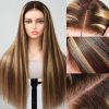Wig store-Curly-Onedor 23″ Curly Hair Women Ladies 3/4 Half Wig Premium Japanese Synthetic fibers Wigs with Secured Mesh Head Cap (R2) 4