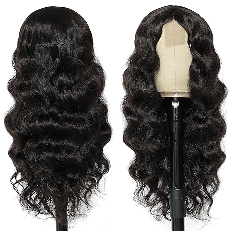 Wig store-Body Wave lace front wig synthetic-Body Wave Lace Front Wig Synthetic Wavy Wigs for Black Women 24 inch Long Wavy Black Wig Synthetic Hair Wigs Natural Color-6# 2 Wig store-Body Wave lace front wig synthetic-Body Wave Lace Front Wig Synthetic Wavy Wigs for Black Women 24 inch Long Wavy Black Wig Synthetic Hair Wigs Natural Color-6# - Image 2