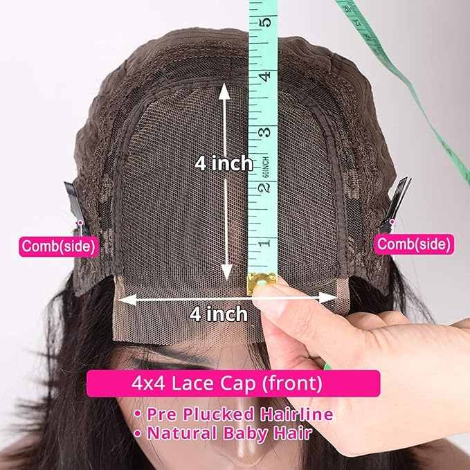 Wig store-Long Hair-BLY Human Hair Lace Front Wig Deep Wave 4×4 Lace Closure HD Transparent Wigs for Women 180% Density Brazilian Virgin Hair Pre Plucked with Baby Hair Natural Black Color 24 Inch 3 Wig store-Long Hair-BLY Human Hair Lace Front Wig Deep Wave 4x4 Lace Closure HD Transparent Wigs for Women 180% Density Brazilian Virgin Hair Pre Plucked with Baby Hair Natural Black Color 24 Inch - Image 3