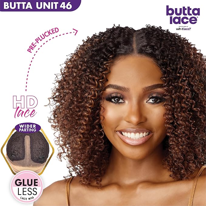 Wig store-Curly-Sensationnel Butta lace wigs – unit 46 extra wide 5 inch deep parting synthetic preplucked hairline glueless lacefront (BALAYAGEGOLD) 2 Wig store-Curly-Sensationnel Butta lace wigs - unit 46 extra wide 5 inch deep parting synthetic preplucked hairline glueless lacefront (BALAYAGEGOLD) - Image 2