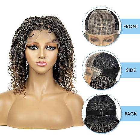 Wig store-Braided Wigs-Braided Wigs for Black Women Lace Front Knotless Box Short Bob Twist Braided Wigs Synthetic Lace Front Braided Wigs with Baby Hair Handmade Braided Wigs 14 inches (1B/27 Color) 2 Wig store-Braided Wigs-Braided Wigs for Black Women Lace Front Knotless Box Short Bob Twist Braided Wigs Synthetic Lace Front Braided Wigs with Baby Hair Handmade Braided Wigs 14 inches (1B/27 Color) - Image 2