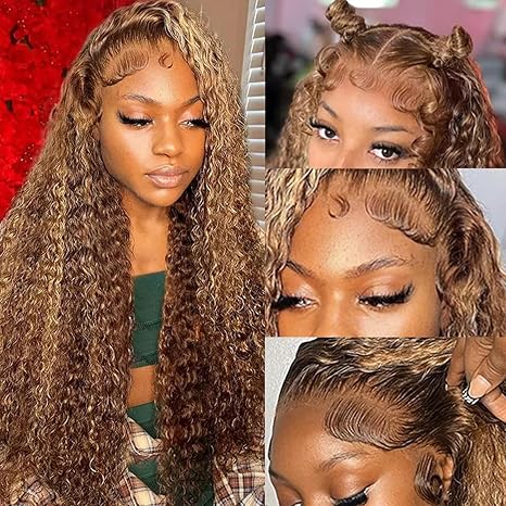 Wig store-Curly-26 Inch 13×6 Highlight Ombre Deep Wave Lace Front Wigs Human Hair Pre Plucked #4/27 Colored Glueless Wigs Water Wave Honey Blonde Curly Lace Frontal Wigs Human Hair for Women with Baby Hair Wig store-Curly-26 Inch 13x6 Highlight Ombre Deep Wave Lace Front Wigs Human Hair Pre Plucked #4/27 Colored Glueless Wigs Water Wave Honey Blonde Curly Lace Frontal Wigs Human Hair for Women with Baby Hair