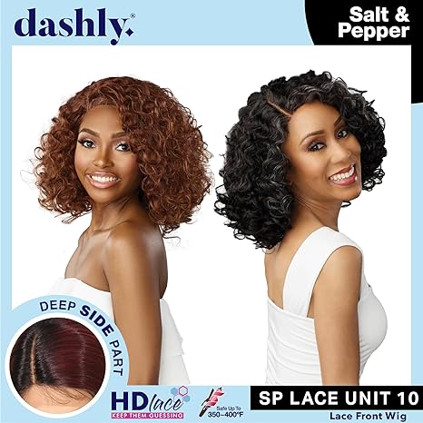 Wig store-Curly-Sensationnel Dashly lace saltandpepper wig – unit 10 hand tied laceparting ear to ear synthetic (1 JETBLACK) 2 Wig store-Curly-Sensationnel Dashly lace saltandpepper wig - unit 10 hand tied laceparting ear to ear synthetic (1 JETBLACK) - Image 2