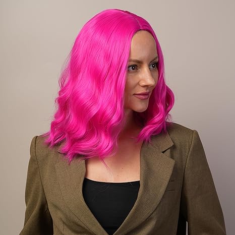 Wig store-Short bob hairstyle-Hot pink bob wig 12 inches synthetic fiber material glue-free wig short bob wig heat-resistant hair suitable for women’s party vibe role-playing dress-up styling 2 Wig store-Short bob hairstyle-Hot pink bob wig 12 inches synthetic fiber material glue-free wig short bob wig heat-resistant hair suitable for women's party vibe role-playing dress-up styling - Image 2