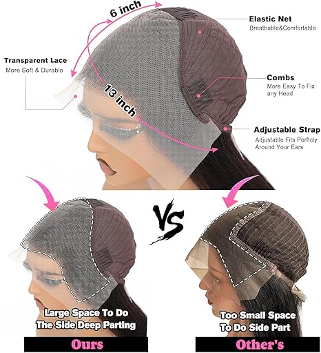 Wig store-Wavy-Deep Wave Frontal Wig 13×6 HD Lace Front Wigs Human Hair Pre Plucked Deep Wave Lace Front Wigs Human Hair Curly Lace Front Wigs for Women Glueless Deep Wave Wigs 180% Density 26 Inch 3 Wig store-Wavy-Deep Wave Frontal Wig 13x6 HD Lace Front Wigs Human Hair Pre Plucked Deep Wave Lace Front Wigs Human Hair Curly Lace Front Wigs for Women Glueless Deep Wave Wigs 180% Density 26 Inch - Image 3