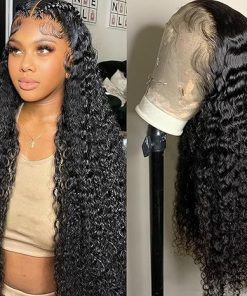 Wig store-Curly-13×6 Deep Wave Lace Front Wigs Human Hair Pre Plucked Deep Curly HD Lace Frontal Wigs Human Hair 180% Density Wigs for Women Human Hair Natural Color (28 Inch)
