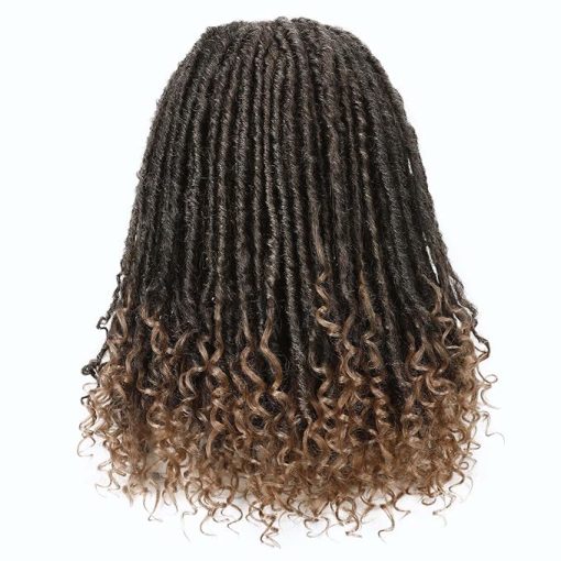 Wig store-Short Ombre Blonde Headband Dreadlock Wigs-WIGER Headband Dreadlock Wigs Goddes Locs Crochet Hair Natural Ombre Blonde Locs Rolls Twist Wigs for Black Women Hand Braided Crochet Twist Wigs (1B/27) - Image 3