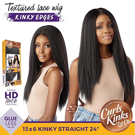 Wig store-Straight-Sensationnel Curls kinksandco kinkyedges wig – kinky straight 24 inch 13×6 lace frontal natural kinkytexture edged hairline for natural 3c to 4c hair textures (BALAYAGEGOLD) 3 Wig store-Straight-Sensationnel Curls kinksandco kinkyedges wig - kinky straight 24 inch 13x6 lace frontal natural kinkytexture edged hairline for natural 3c to 4c hair textures (BALAYAGEGOLD) - Image 3