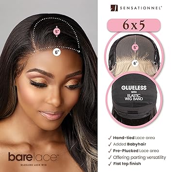 Wig store-Wavy-Sensationnel Bare lace 6×5 lacewig – unit 3 lacefrontal glueless synthetic 180 degree preplucked hairline (1B OFFBLACK) 2 Wig store-Wavy-Sensationnel Bare lace 6x5 lacewig - unit 3 lacefrontal glueless synthetic 180 degree preplucked hairline (1B OFFBLACK) - Image 2