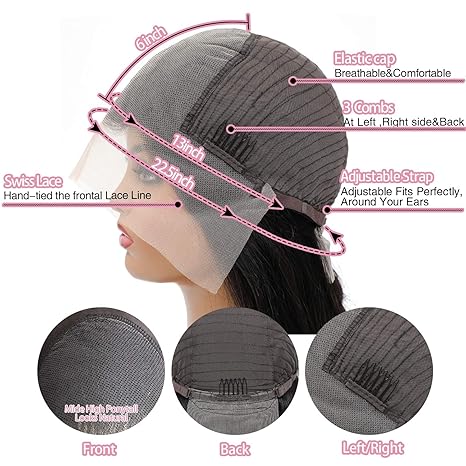 Wig store-Wavy-30 Inch 13×6 Lace Front Wigs Human Hair 200% Density Body Wave HD Lace Front Wigs Human Hair Pre Plucked Glueless Wigs Human Hair 13×6 Lace Frontal Wig Human Hair for Women Natural Black 3 Wig store-Wavy-30 Inch 13x6 Lace Front Wigs Human Hair 200% Density Body Wave HD Lace Front Wigs Human Hair Pre Plucked Glueless Wigs Human Hair 13x6 Lace Frontal Wig Human Hair for Women Natural Black - Image 3