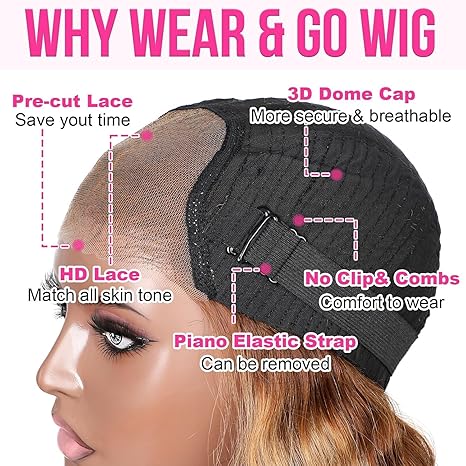 Wig store-Straight-12 Inch Glueless Ombre Bob Wig Human Hair Pre Plucked Pre Cut-7×5 HD Lace Wear and Go Glueless Wigs Human Hair 3 Wig store-Straight-12 Inch Glueless Ombre Bob Wig Human Hair Pre Plucked Pre Cut-7x5 HD Lace Wear and Go Glueless Wigs Human Hair - Image 3